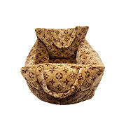 LV Dog Woven Cushion Bed - 4