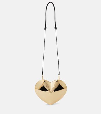 Alaia Gold Heart Bag - 21x17x5cm