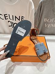 Hermes Santorini Blue Sandals - 3