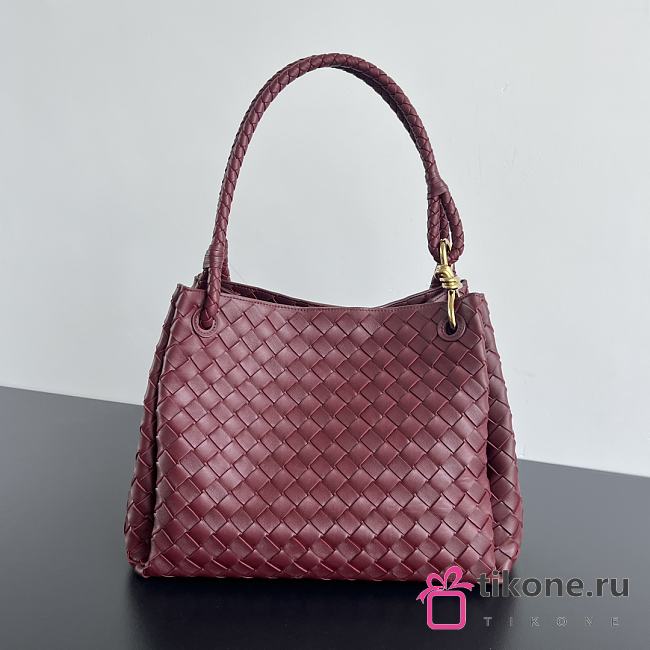 Bottega Veneta Large Andiamo Burgundy Bag - 30x26x20cm - 1