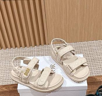 Dior Dioract Beige Lambskin Sandals