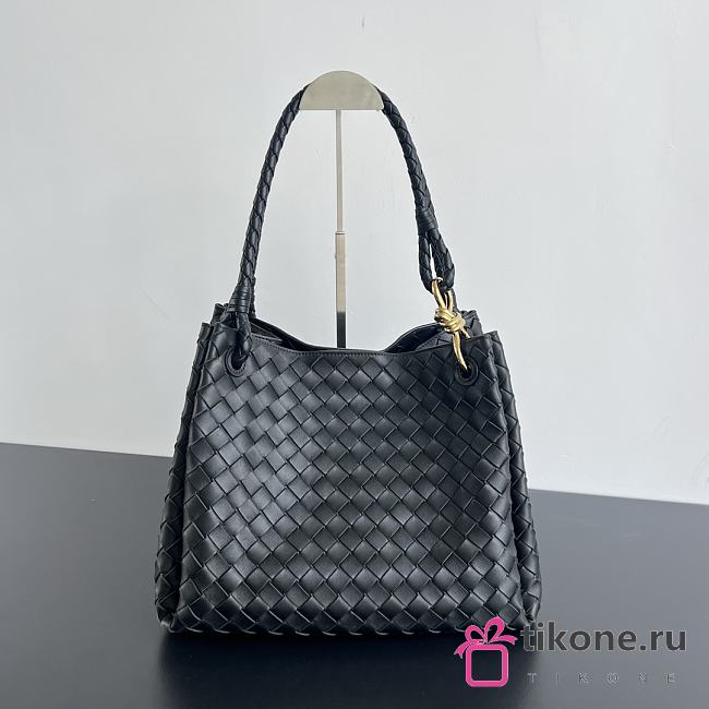 Bottega Veneta Large Parachute Black Bag - 30x26x20cm - 1