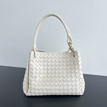 Bottega Veneta Large Andiamo Cream Bag - 30x26x20cm