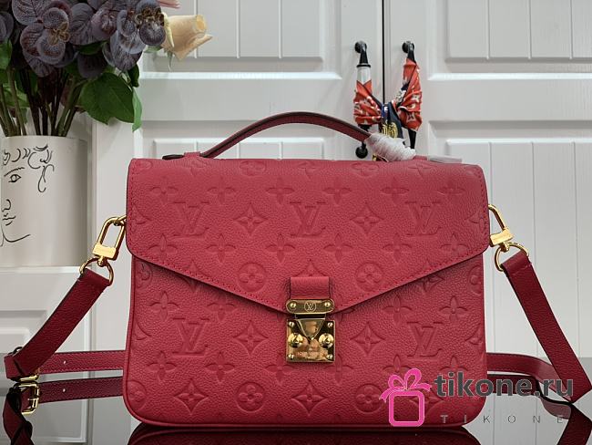 Louis Vuitton M44071 Rose Red Pochette Bag - 25x19x7cm - 1