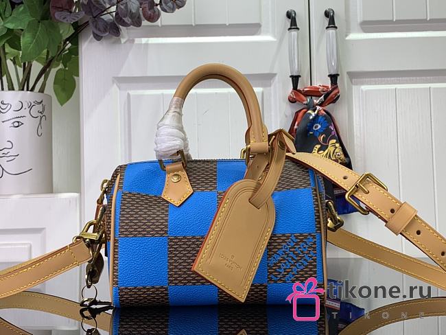 Louis Vuitton Speedy 18 Bandoulière Blue Bag - 18x12x10cm - 1