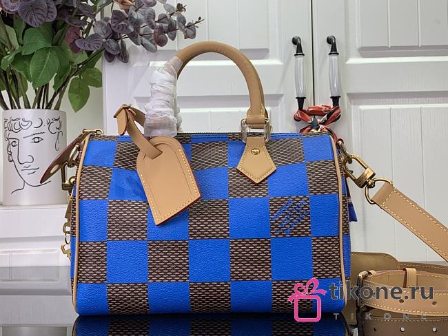 Louis Vuitton N40584 Speedy Bandoulière Caro Blue - 25x15x15cm - 1