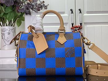 Louis Vuitton N40584 Speedy Bandoulière Caro Blue - 25x15x15cm