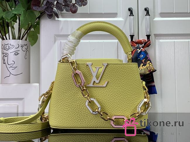 Louis Vuitton M48865 Yellow Capucines Handbag - 21x14x8cm - 1