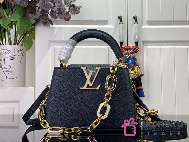 Louis Vuitton M48865 Navy Capucines Handbag - 21x14x8cm - 1