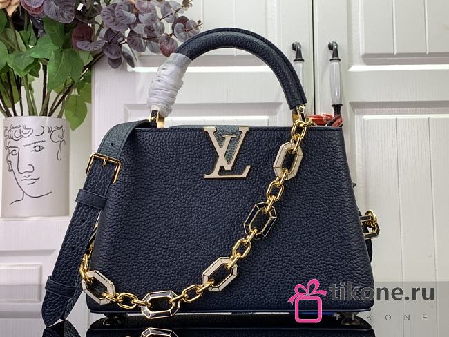 Louis Vuitton M48865 Large Navy Capuccines Bag - 27x18x9cm - 1