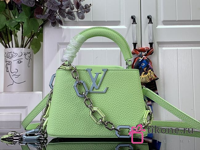  Louis Vuitton M48865 Fresh Green Capucines Handbag - 21x14x8cm - 1