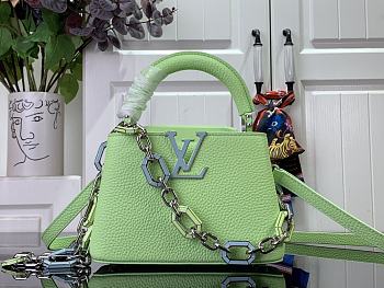  Louis Vuitton M48865 Fresh Green Capucines Handbag - 21x14x8cm