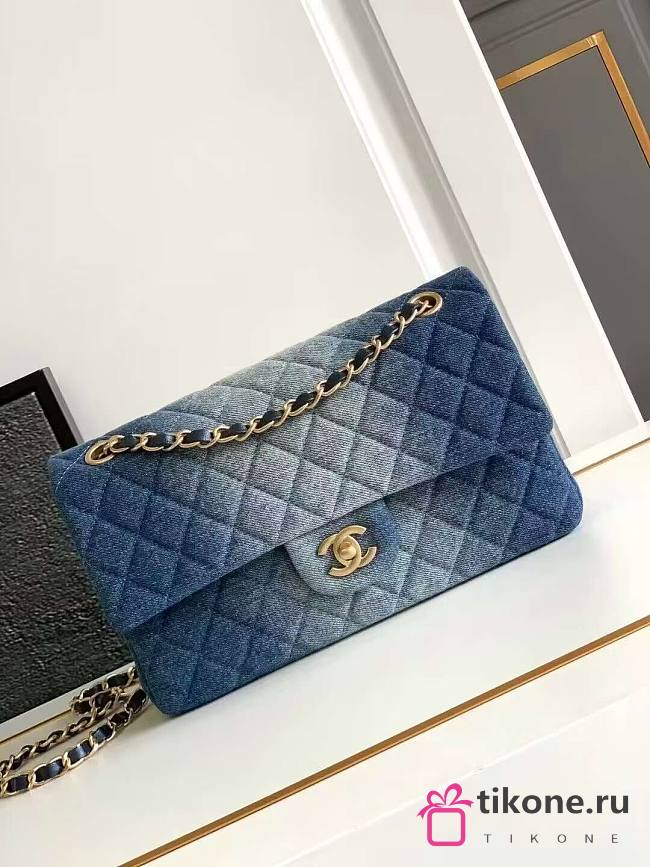 Chanel Classic Blue Denim Bag 25cm - 1