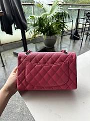 Chanel Classic Hot Pink Caviar Silver Hardware Bag 23cm - 2