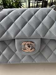 Chanel Classic Grey Caviar Light Gold Bag 23cm - 5