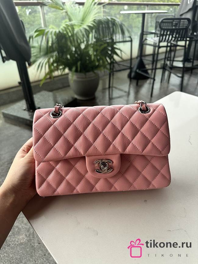 Chanel Classic Pink Caviar Bag 23cm - 1