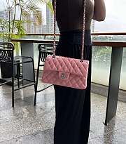 Chanel Classic Pink Caviar Bag 23cm - 4