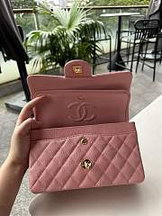 Chanel Classic Pink Caviar Gold Hardware Bag 23cm - 3