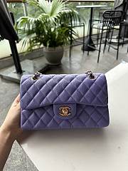 Chanel Classic Purple Caviar Bag 23cm - 1