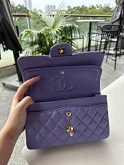 Chanel Classic Purple Caviar Bag 23cm - 5