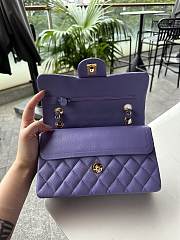 Chanel Classic Purple Caviar Bag 23cm - 4