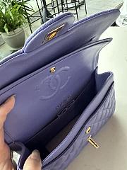 Chanel Classic Purple Caviar Bag 23cm - 3