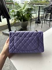 Chanel Classic Purple Caviar Bag 23cm - 2