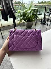 Chanel Classic Hot Violet Caviar Bag 23cm - 3