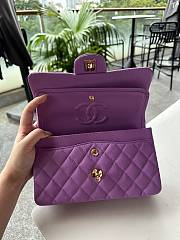 Chanel Classic Hot Violet Caviar Bag 23cm - 4