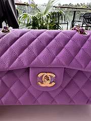 Chanel Classic Hot Violet Caviar Bag 23cm - 2