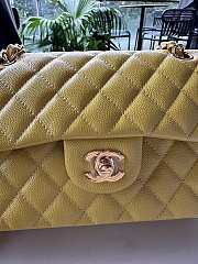 Chanel Classic Hot Yellow Caviar Bag 23cm - 4