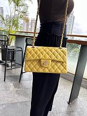 Chanel Classic Hot Yellow Caviar Bag 23cm - 3