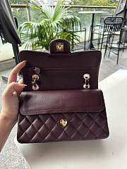 Chanel Classic Burgundy Caviar Bag 23cm - 5