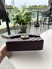 Chanel Classic Burgundy Caviar Bag 23cm - 4