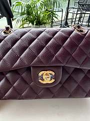 Chanel Classic Burgundy Caviar Bag 23cm - 3