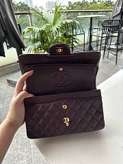 Chanel Classic Burgundy Caviar Bag 23cm - 2