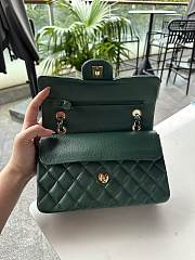 Chanel Classic Green Caviar Bag 23cm - 2