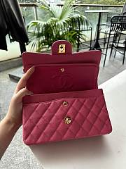 Chanel Classic Hot Pink Caviar Gold Hardware Bag 23cm - 4