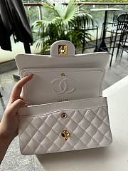 Chanel Classic White Caviar Gold Hardware Bag 23cm - 2