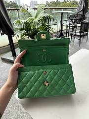 Chanel Classic Fresh Green Caviar Bag 23cm - 4