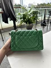 Chanel Classic Fresh Green Caviar Bag 23cm - 2