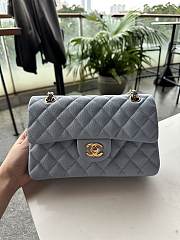 Chanel Classic Grey Caviar Gold Hardware Bag 23cm - 1