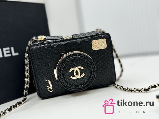 Chanel Camera Black Python Bag - 11.5×16×6cm - 1