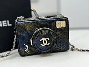 Chanel Camera Blue Black Python Bag - 11.5×16×6cm - 1