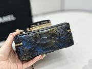 Chanel Camera Blue Black Python Bag - 11.5×16×6cm - 5