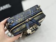 Chanel Camera Blue Black Python Bag - 11.5×16×6cm - 2