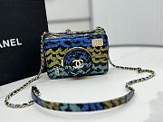 Chanel Camera Blue Yellow Python Bag - 11.5×16×6cm - 1