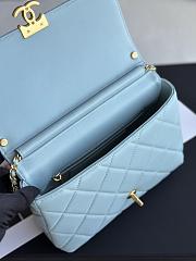 Chanel Ohanel 24A Blue Lambskin Bag - 23x8.5x15cm - 5