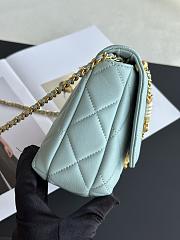 Chanel Ohanel 24A Blue Lambskin Bag - 23x8.5x15cm - 3