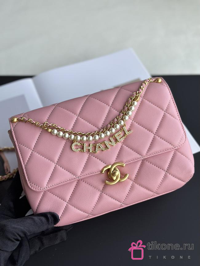 Chanel Ohanel 24A Pink Lambskin Bag - 23x8.5x15cm - 1